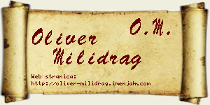 Oliver Milidrag vizit kartica